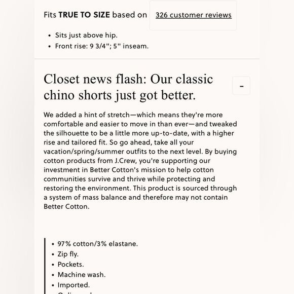 NWT J CREW 5" stretch chino short in white - Picture 7 of 8